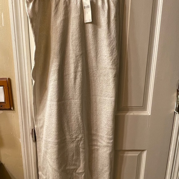 Anthropologie Cream Knit Midi Skirt Side Slit High Rise NWT Neutral Size Large - Picture 4 of 4